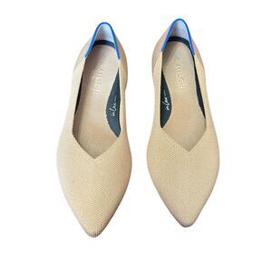 Rothys Women's The Point Il Tan Portobello Pointed Toe Flats in Size 7.5